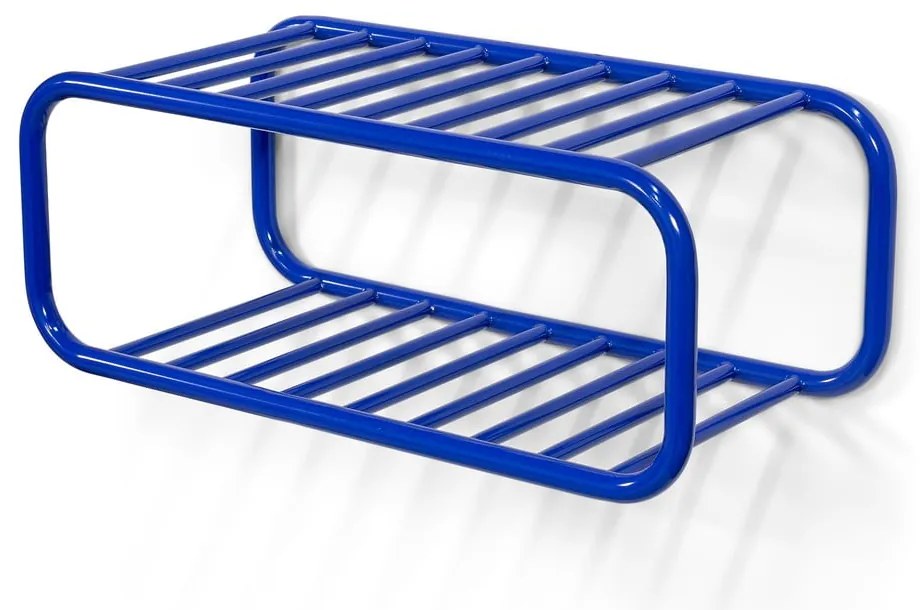 Niebieska metalowa wisząca szafka na buty 72x28x35 cm Retro – Spinder Design