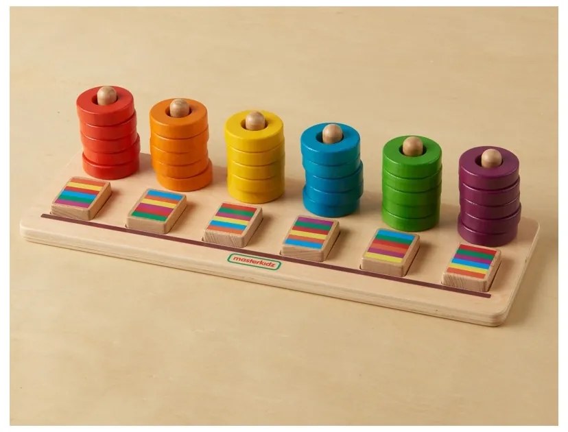 Masterkidz układanka nauka liczenia i kolorów sorter montessori