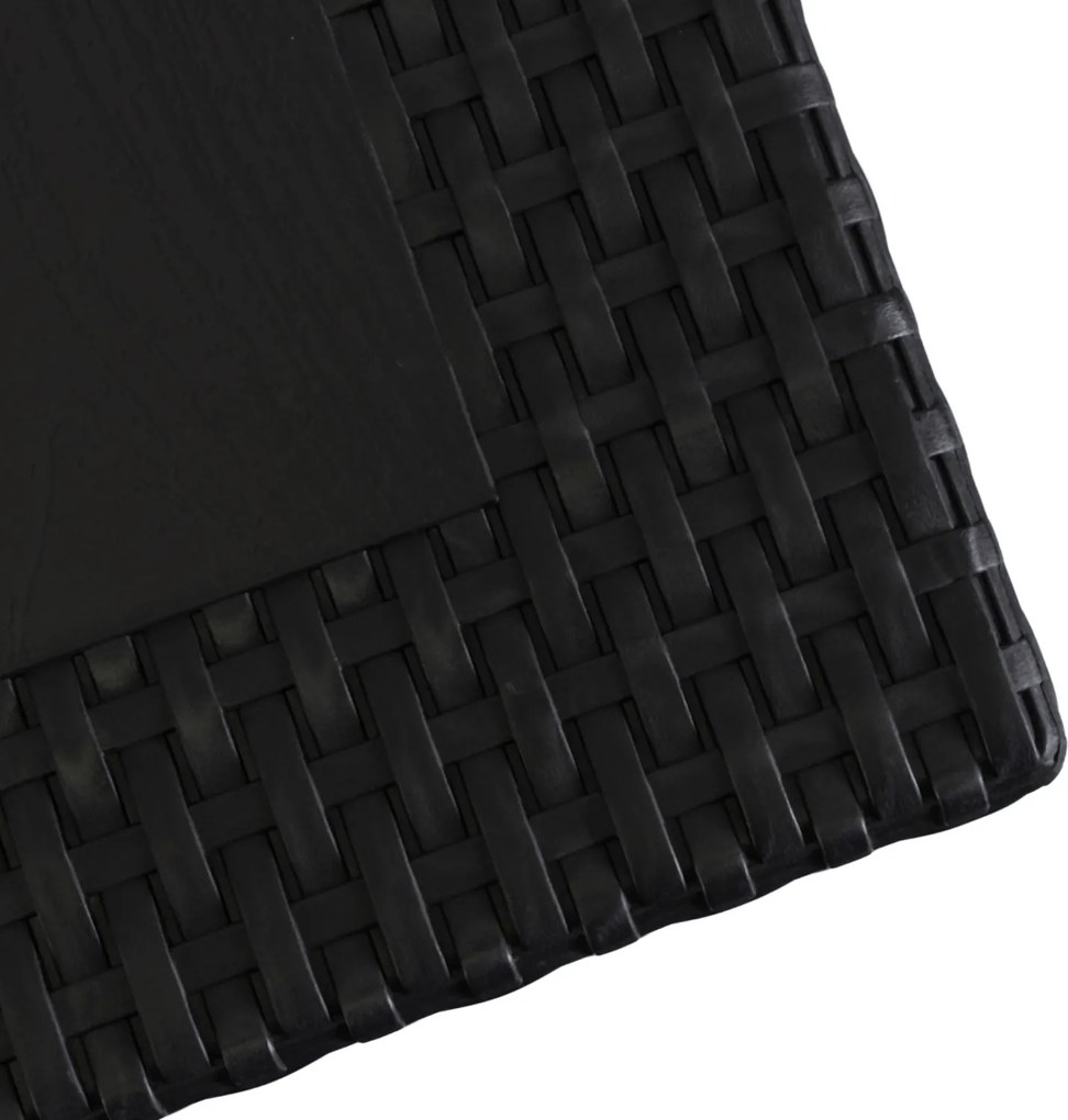 Stół Ogrodowy Prostokątny FARGO Czarny Technorattan