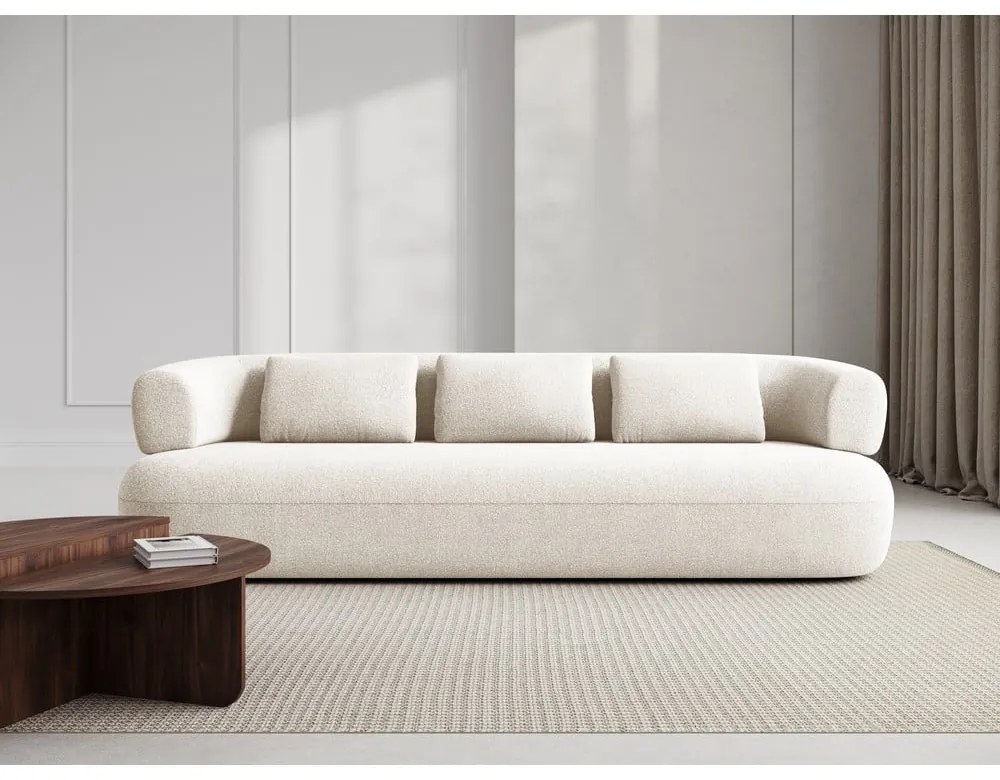 Beżowa sofa z materiału bouclé 226 cm Jenny – Micadoni Home