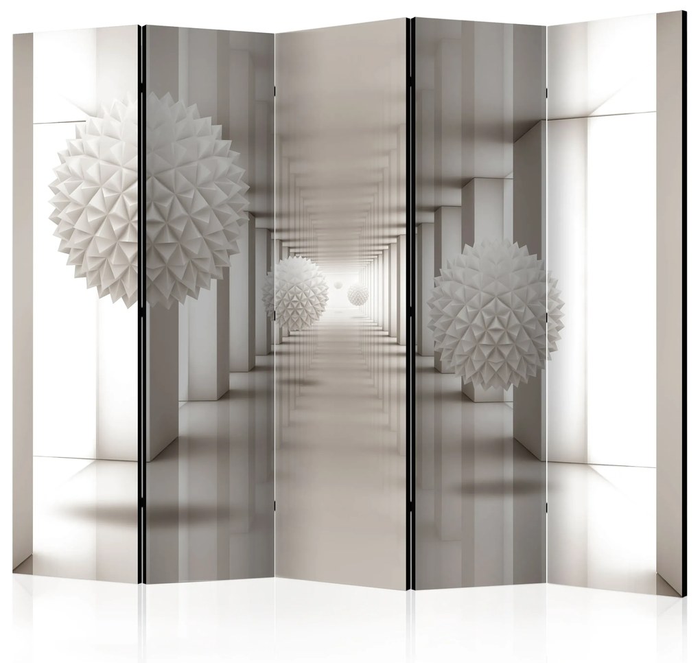 Parawan dwustronny 3D 225x172 cm 5-częściowy beżowy ARTGEIST B