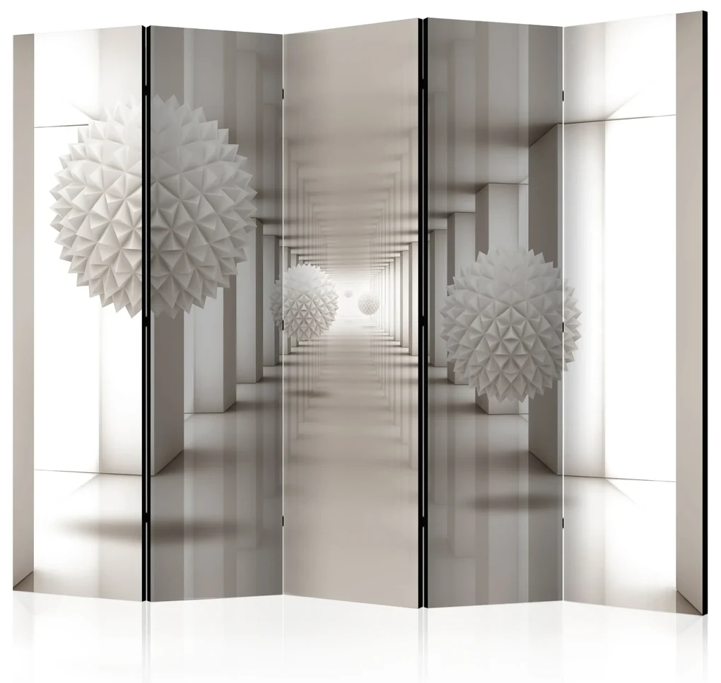 Parawan dwustronny 3D 225x172 cm 5-częściowy beżowy ARTGEIST B