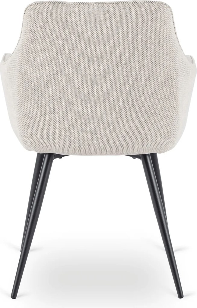 Krzesło Tapicerowane do Salonu NAWARA Kremowe Nowoczesne