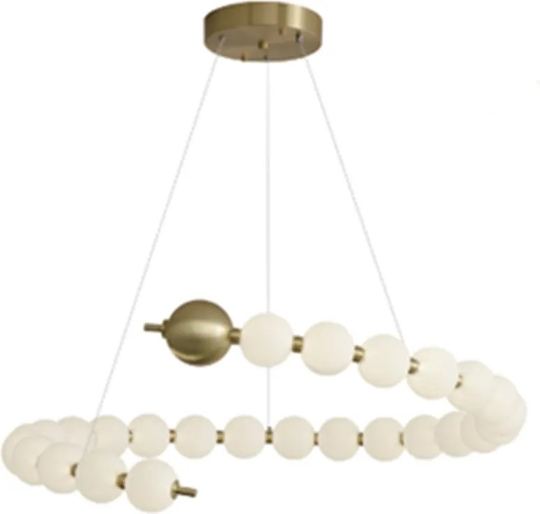 Twiny S lampa wisząca nowoczesna LED, 24W, otwart pierścień, mleczne klosze