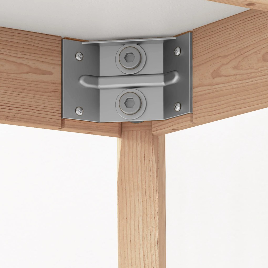 HOMCOM Stół jadalny Stołek kuchenny okrągły stół, Design skandynawski, 75 cm x 75 cm x 76 cm, Biały + Naturalny