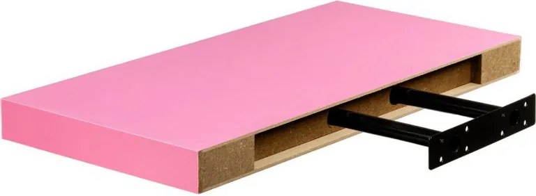 Półka ścienna STILISTA Volato różowa,70 cm