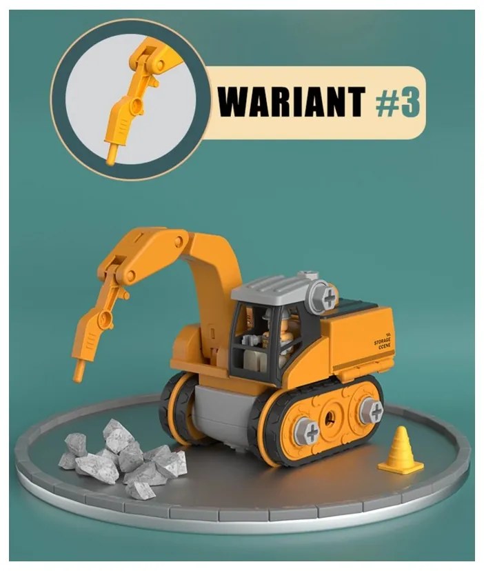 Woopie mega plac budowy 5w1 zestaw xxl do skręcania diy