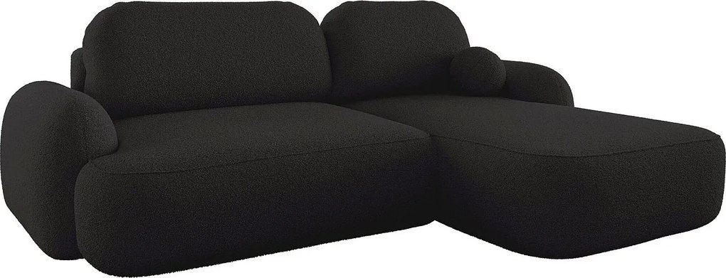 Narożnik BEDANTE MOLLY L prawy TERRA FROTTE 14 czarny z funkcją spania Narożnik w kształcie litery L z miejscem do przechowywania