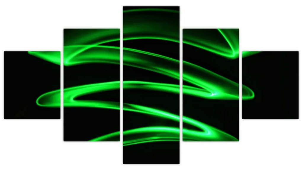 Obraz - neonowe fale (125x70 cm)