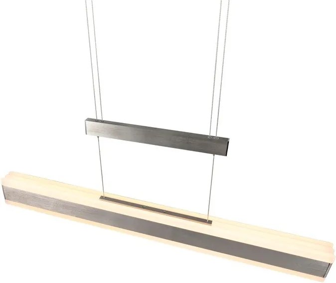 Lampa wisząca LED w kolorze matowego srebra z metalowym kloszem Arcola – Trio