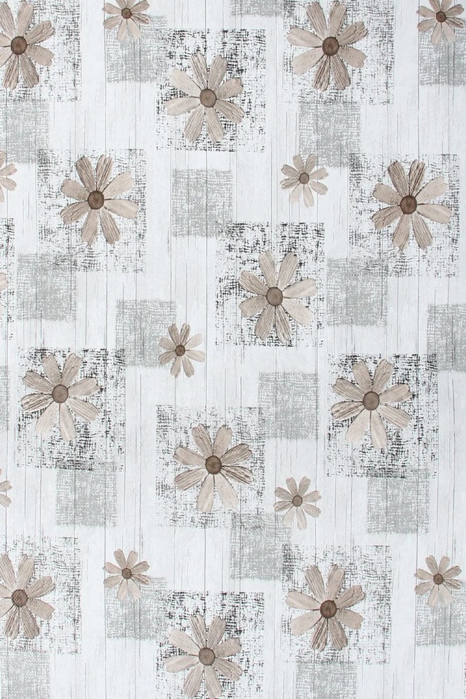 Dywan Chodnik Winylowy Mendy Stokrotna Szarość 050x100 Chodnik