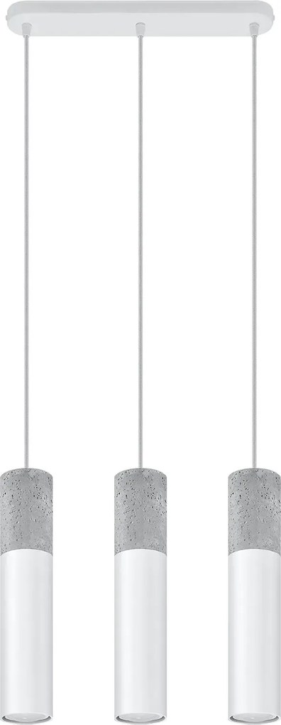 Biała industrialna lampa wisząca nad stół - EX570 S0-R64