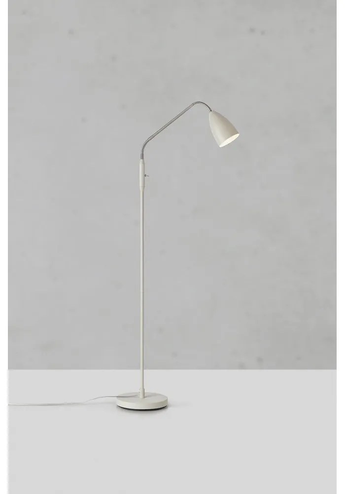 Beżowa lampa stojąca LED ze ściemniaczem i metalowym kloszem (wysokość 140 cm) Patro – Markslöjd