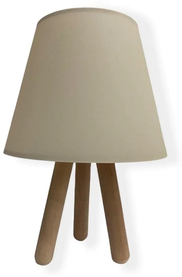 Lampa stołowa WOOD 1xE27/60W/230V beżowy