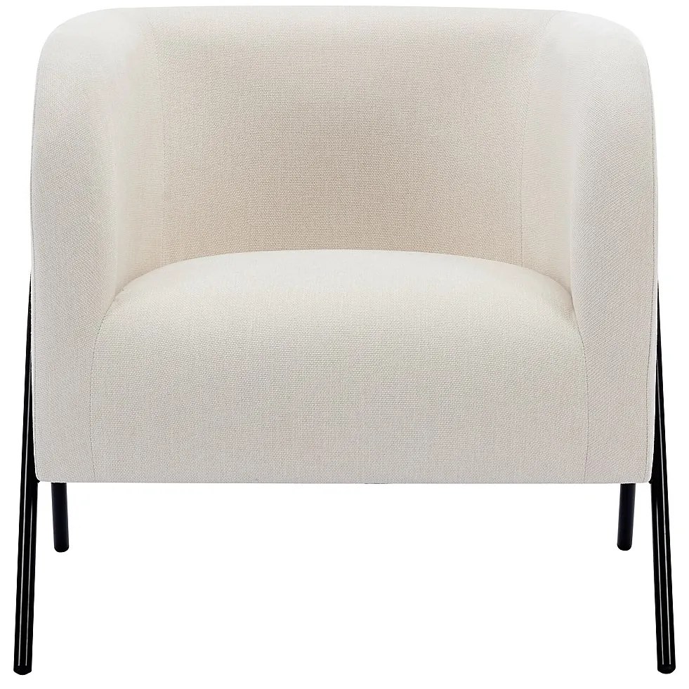 Fotel z beżową tapicerką - BLINODA