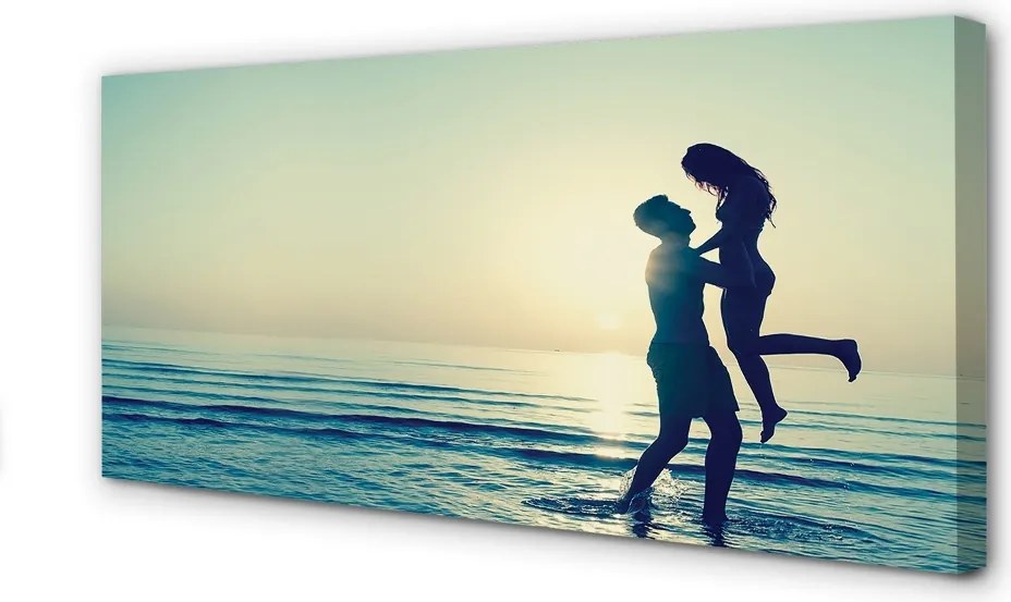 Fotoobraz na płótnie Ludzie nad Morzem