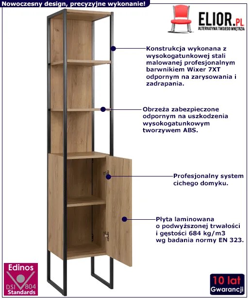 Industrialny słupek łazienkowy H1-B57