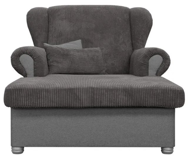 Szarobrązowy sztruksowy fotel Lord – Ropez