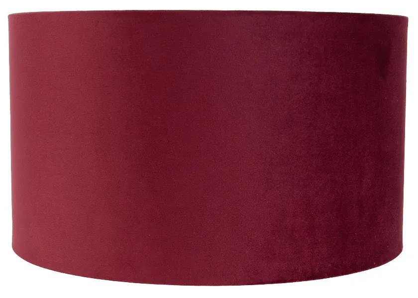 Aksamitny abażur czerwony 35/35/20 ze złotym wnętrzem klasyczny/Antyczny