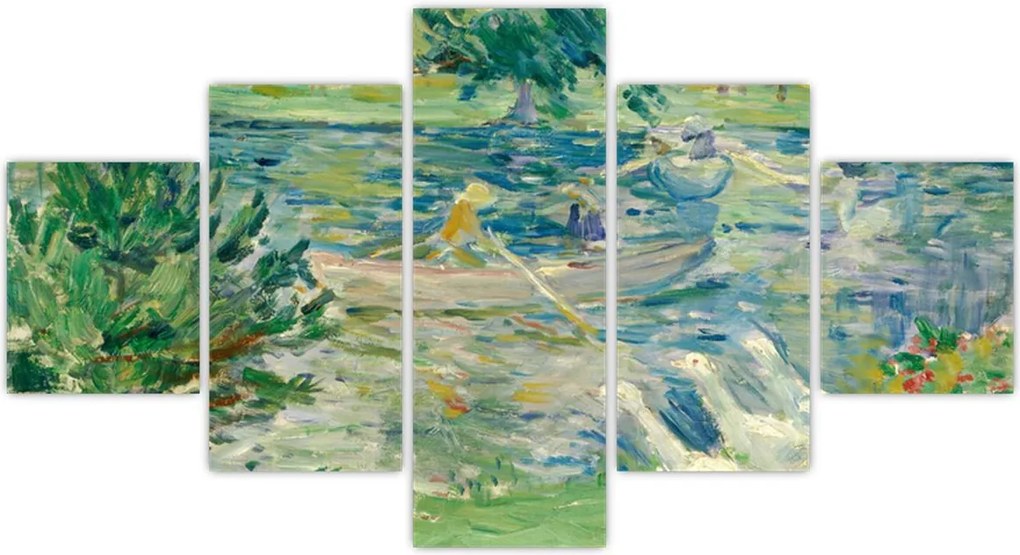 Obraz - Berthe Morisot, Girl in a Boat with Geese, reprodukcje (125x70 cm)