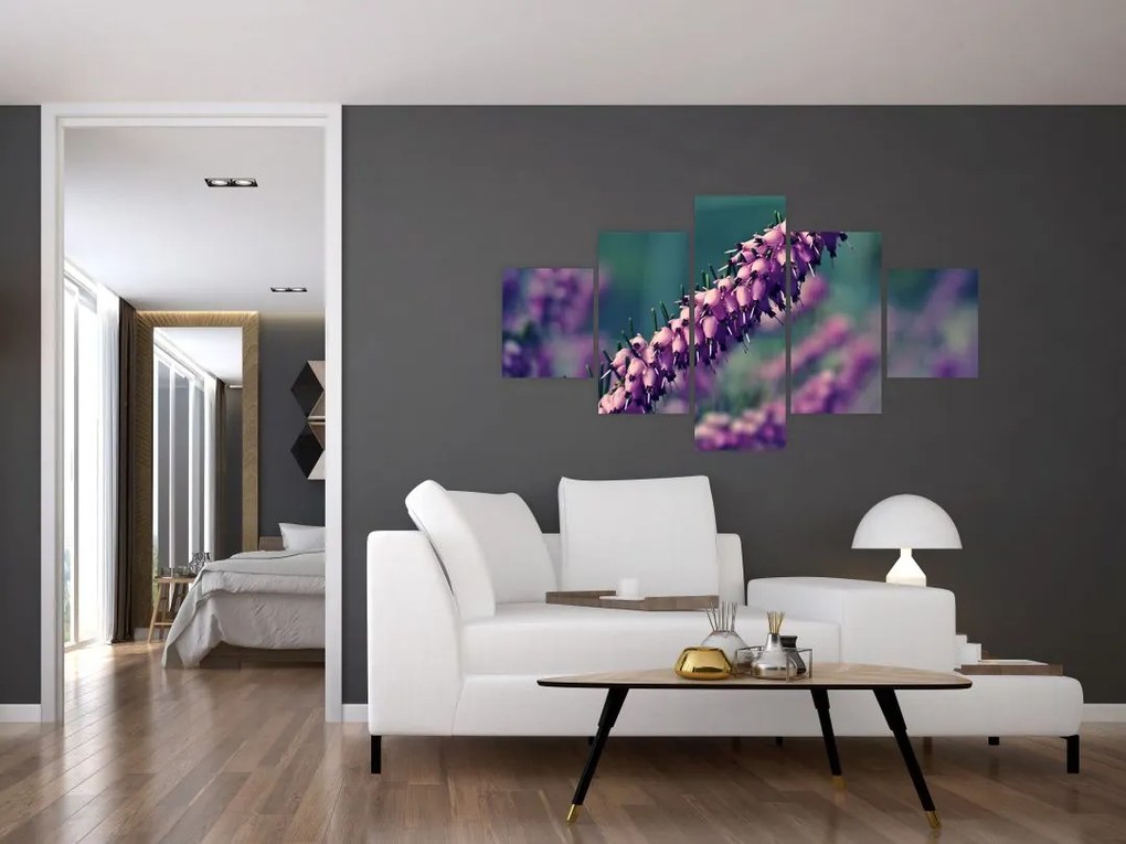 Obraz fioletowego kwiatu (125x70 cm)