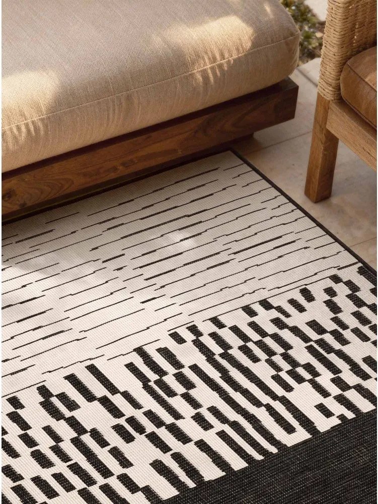 Czarny/kremowy dywan odpowiedni na zewnątrz 160x230 cm Haringey Acacia – Ted Baker