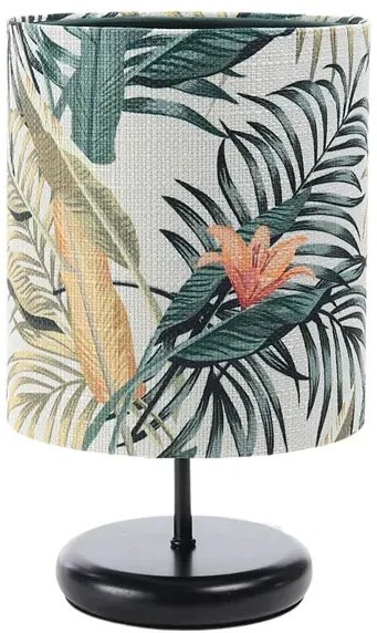 Czarna lampka nocna z kloszem w kwiaty - 40X połysk S368 M4-S47