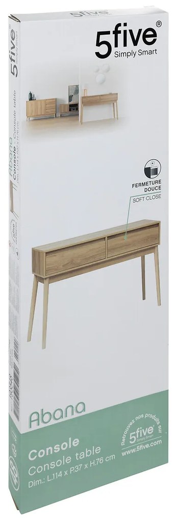 Konsola z szufladami do przedpokoju ABANA, 114 x 37 x 76 cm