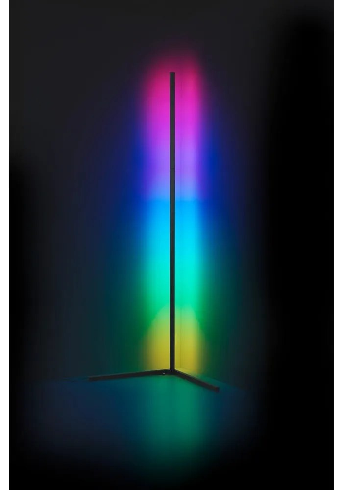 Czarna lampa stojąca LED (wys. 141 cm) Level – Reality