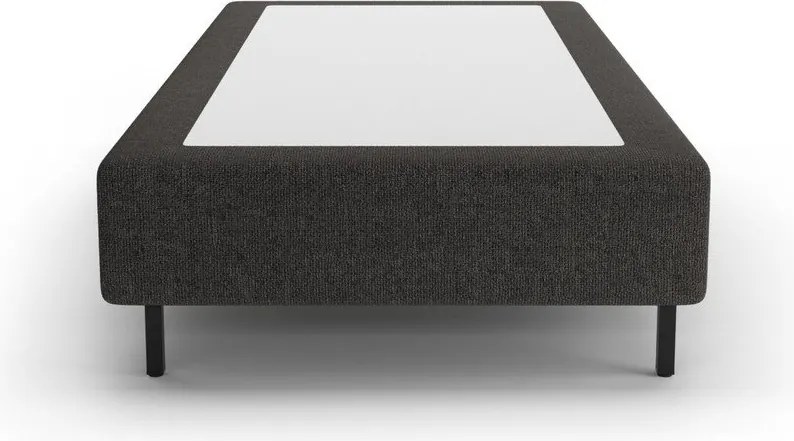 Czarne tapicerowane łóżko jednoosobowe bez zagłówka 90x200 cm Whale – Micadoni