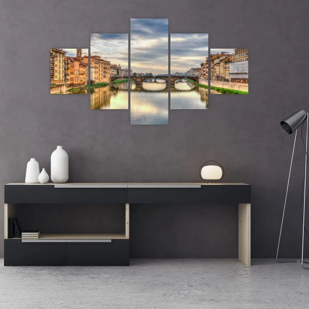 Obraz - Most przez rzekę (125x70 cm)