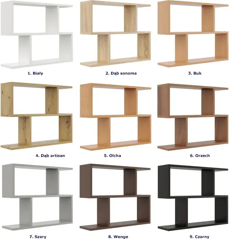 Nowoczesna biała półka wisząca B7-K47