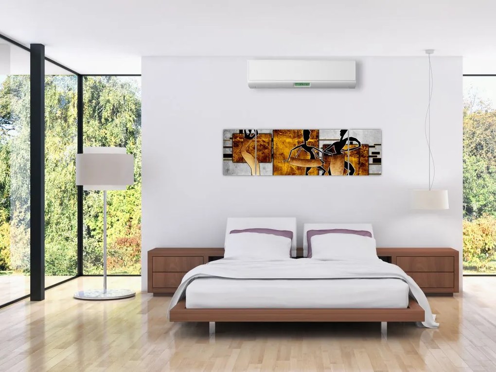 Obraz - Motywy kultury afrykańskiej (170x50 cm)