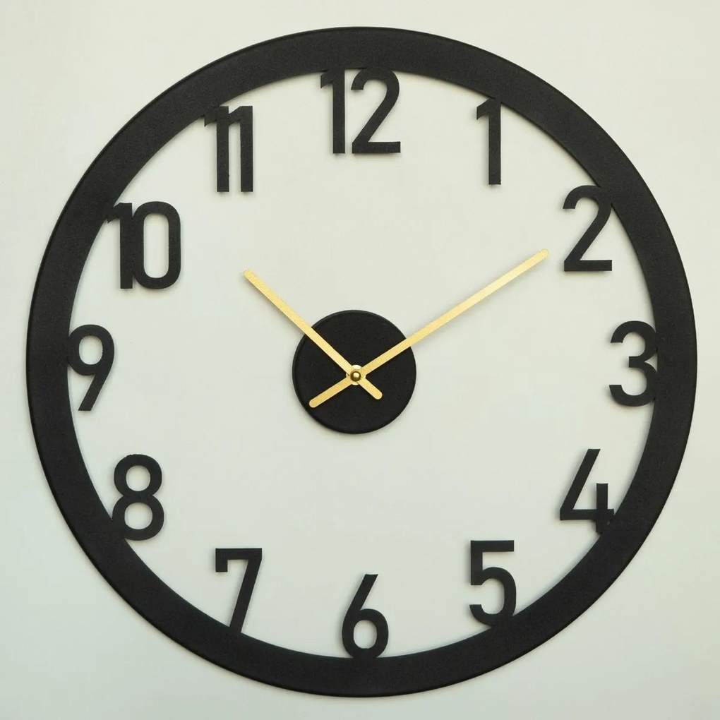 Zegar ścienny Stroke APS115, Black, 48 x 48 cm