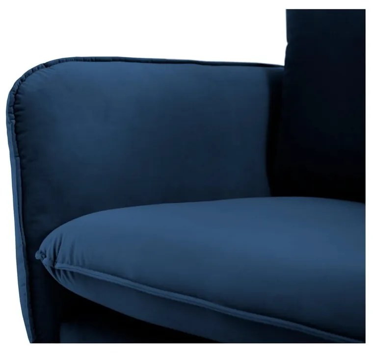 Niebieska aksamitna sofa Cosmopolitan Design Florence, 160 cm