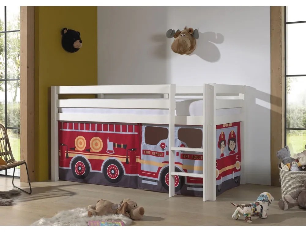 Zasłona dziecięca do łóżka 4 szt. 195x75 cm Fire Truck – Vipack