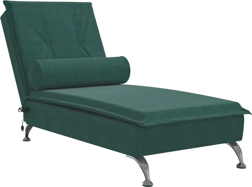 Elegancki zielony szezlong z aksamitną tapicerką W7-E60