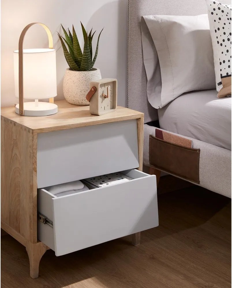 Beżowe łóżko 2-osobowe Kave Home Lydia, 160x200 cm