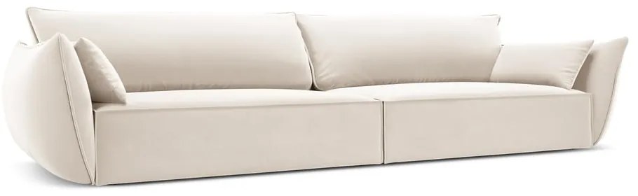Beżowa aksamitna sofa 248 cm Vanda – Mazzini Sofas