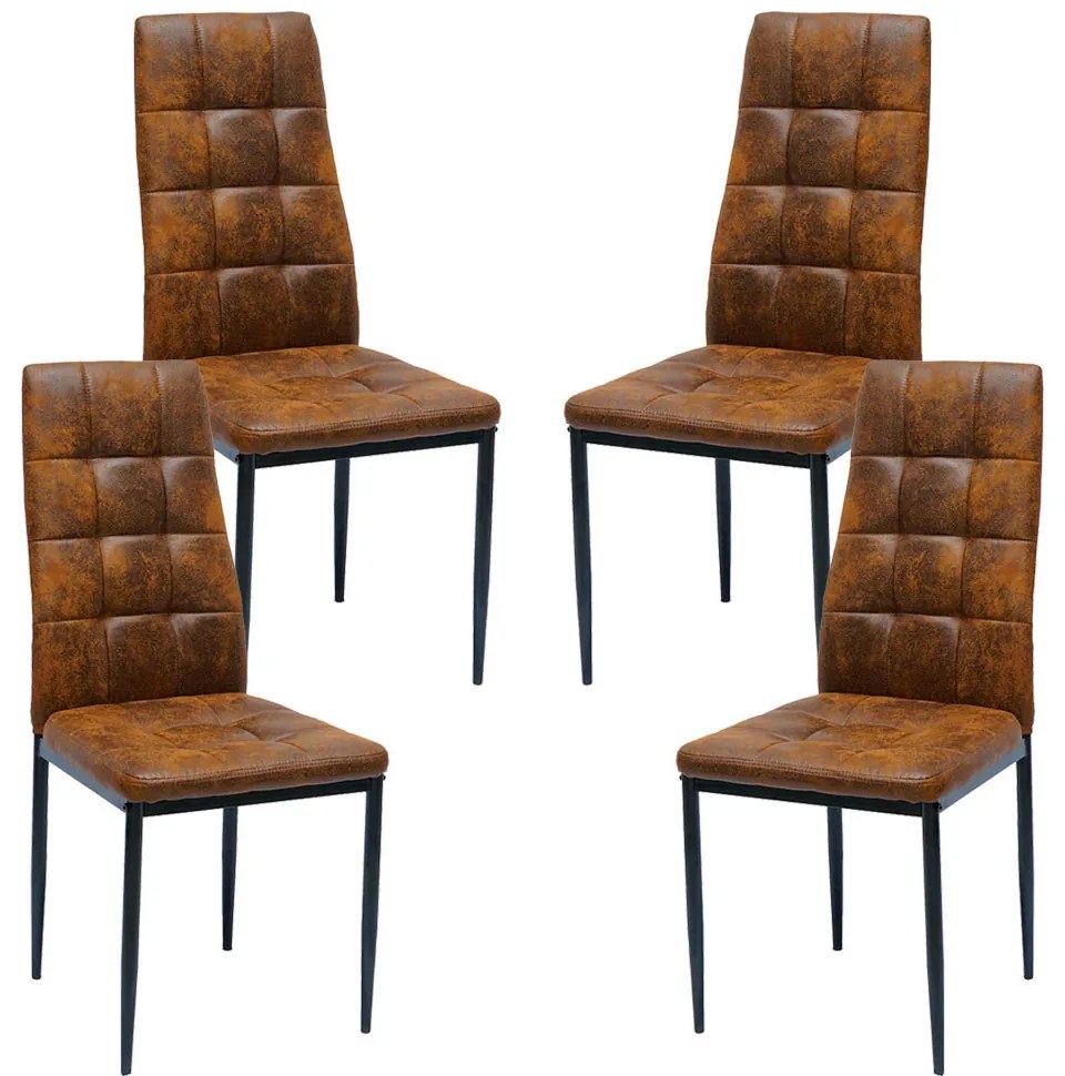 Pakiet 4 krzese Lan ze sztucznej skóry