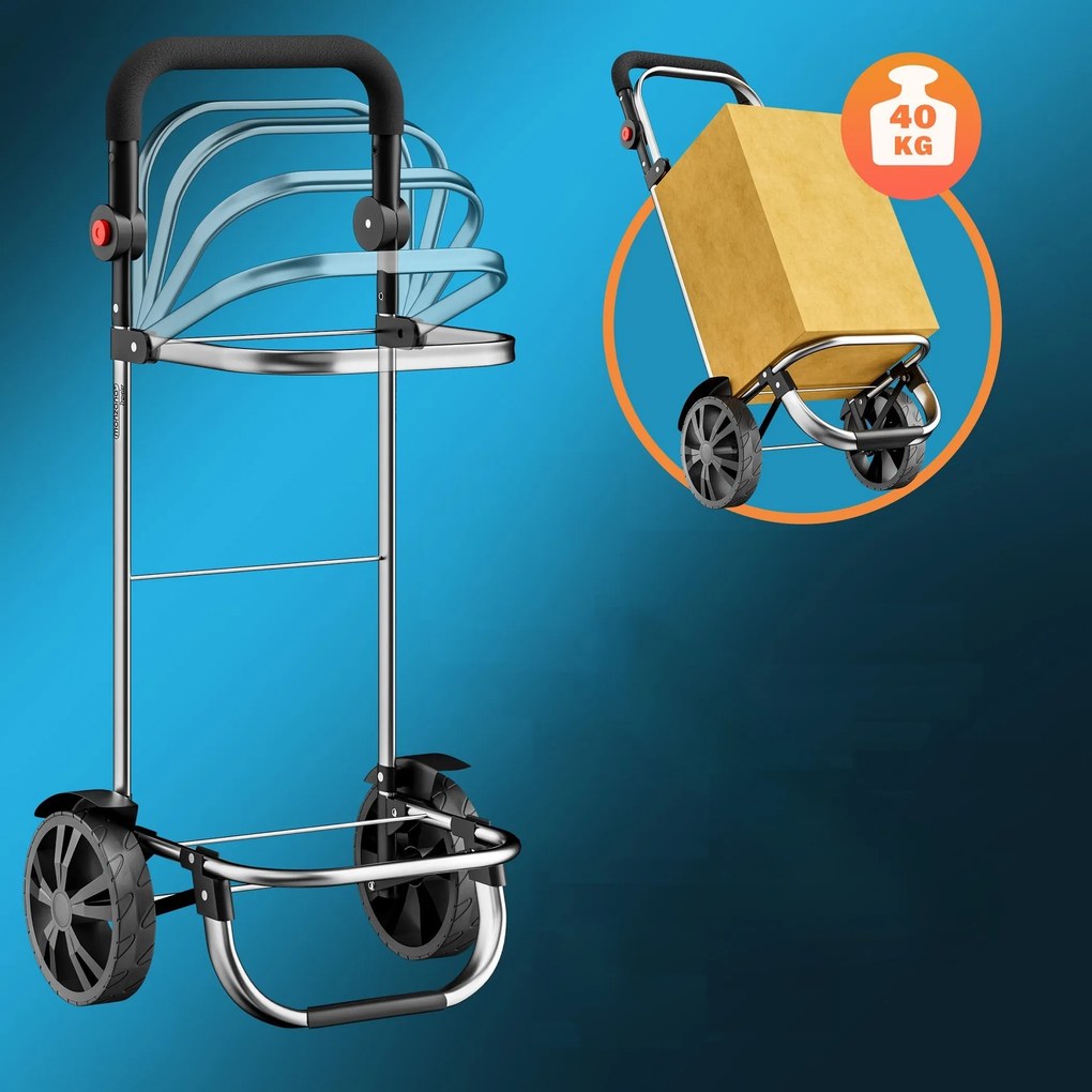 Monzana Torba na zakupy na kółkach EASY, 50l, niebieska
