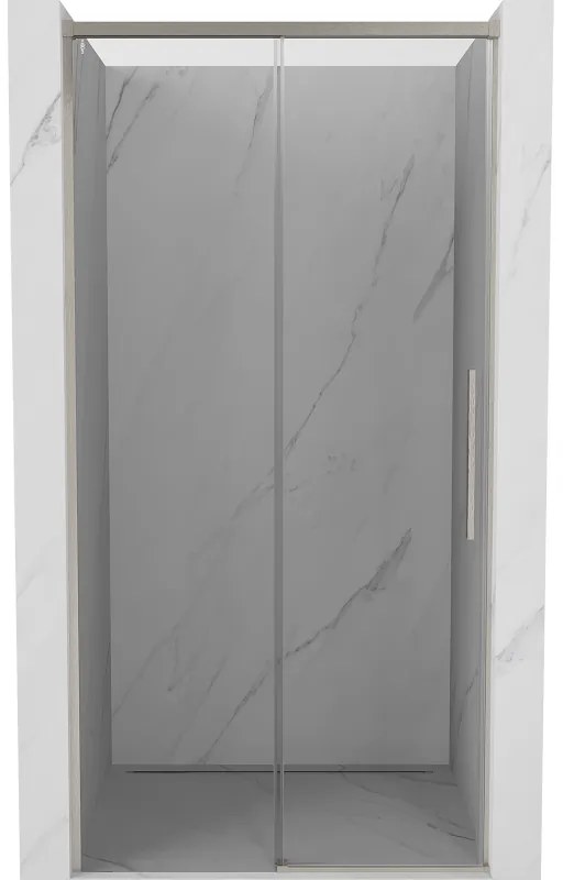 Mexen Rox drzwi prysznicowe rozsuwane 115 cm, transparent, nikiel szczotkowany - 8C2-115-000-97-00
