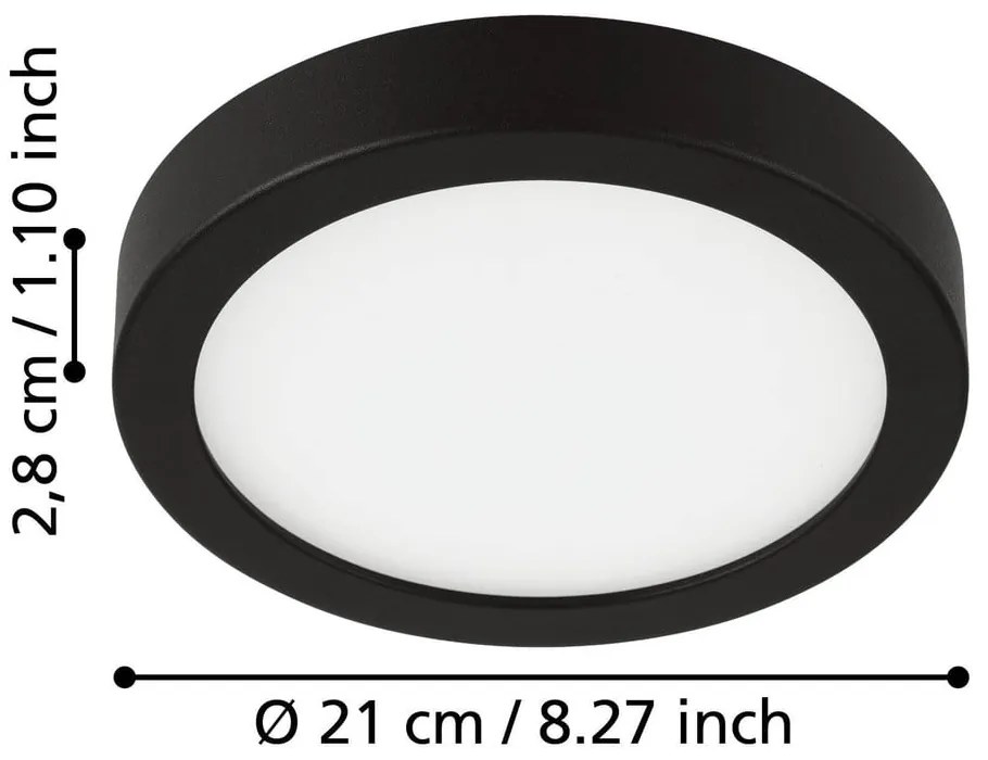 Czarna lampa sufitowa LED FUEVA 5 – EGLO