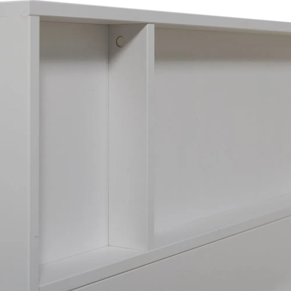 Białe łóżko jednoosobowe z litego drewna sosnowego bez stelaża 90x200 cm Carter – WOOOD