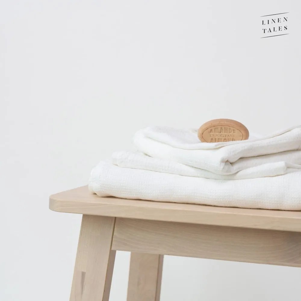 Biały lniany ręcznik 65x45 cm – Linen Tales
