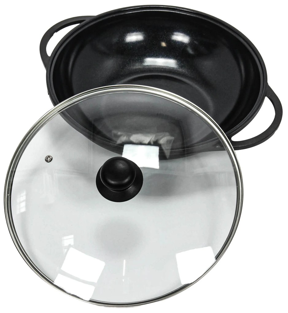 Wok ze szklaną pokrywką, Ø 32 cm