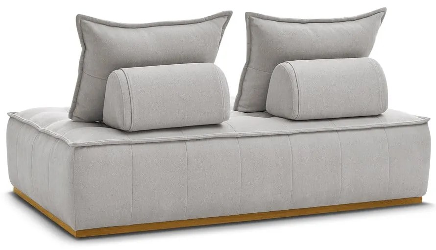 Jasnoszara sofa z tkaniny szenilowej 175 cm Elisa – Bobochic Paris