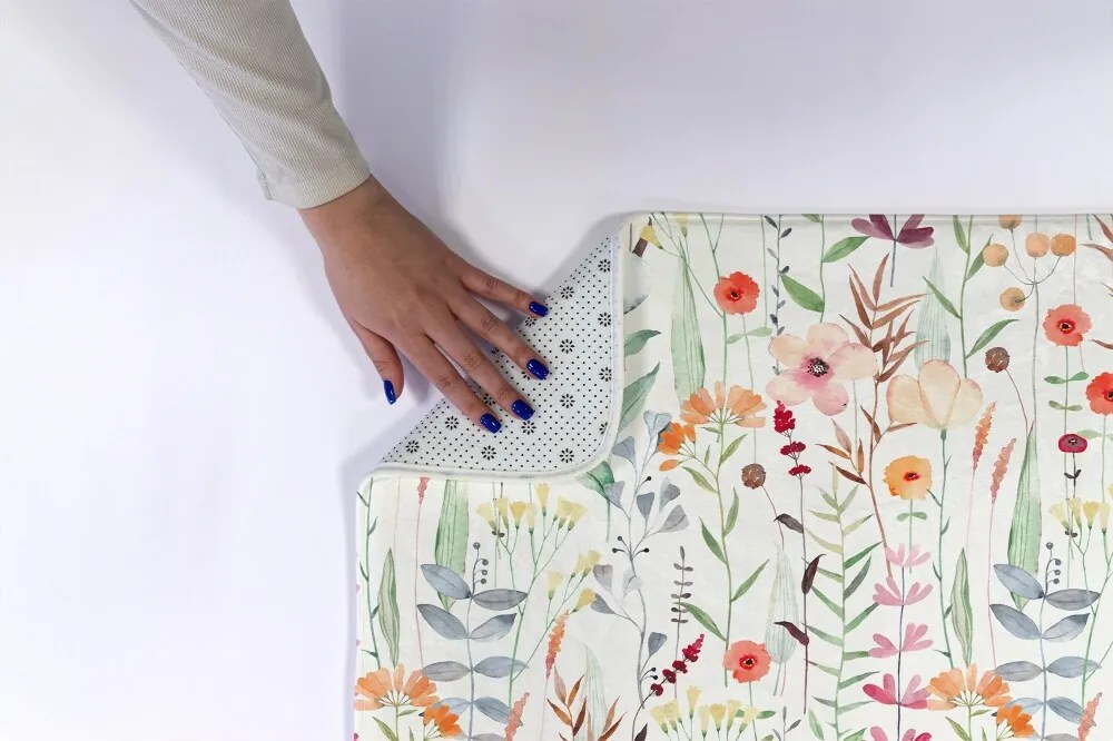 Dywanik łazienkowy Dywanik łazienkowy Rośliny Kwiaty Wzór