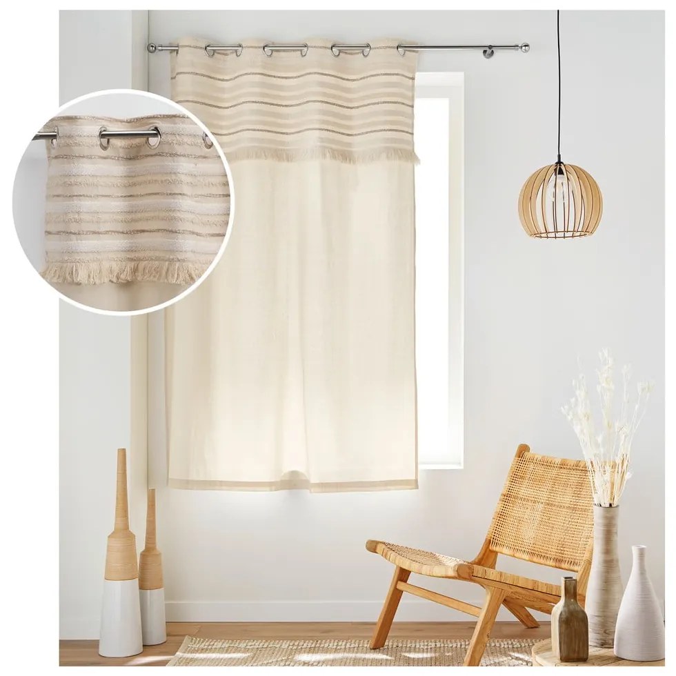 Zasłona w naturalnym kolorze 140x180 cm Atlas – douceur d'intérieur