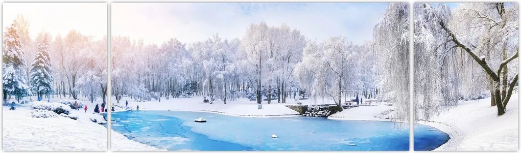 Obraz - Lodowe jezioro (170x50 cm)